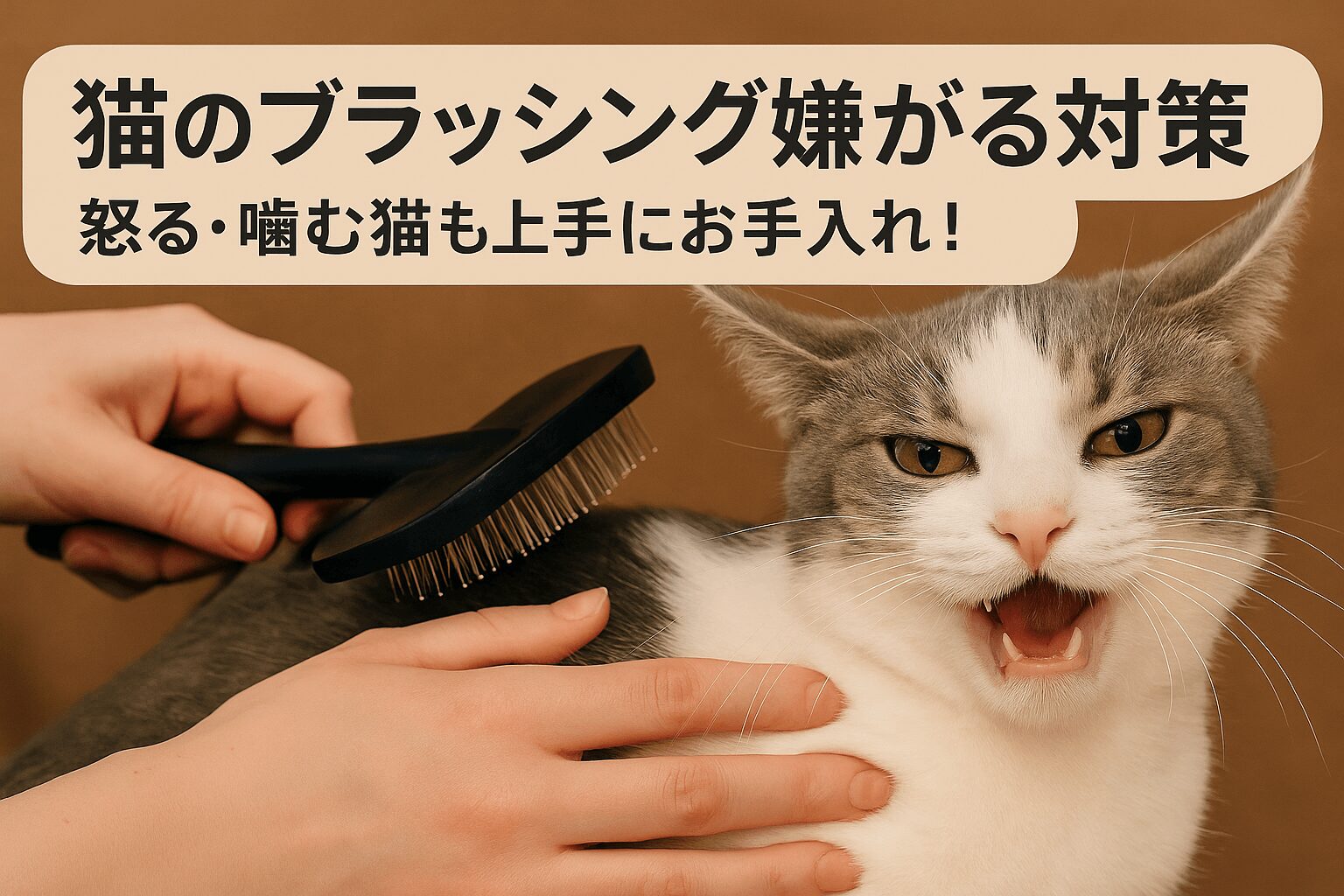 猫　ブラッシング　嫌がる　対策