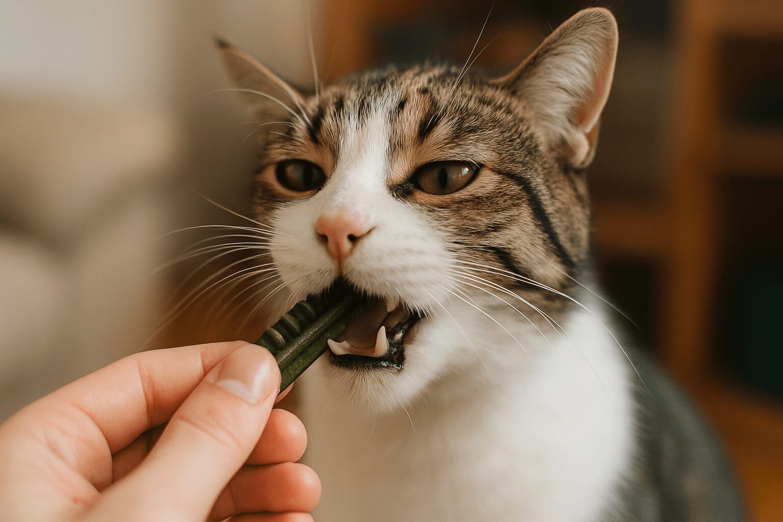 猫 歯磨き おやつ 丸呑み