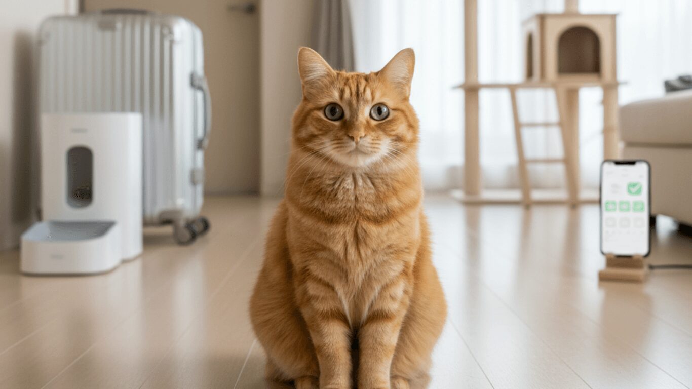 猫　留守番　2泊3日　トイレ