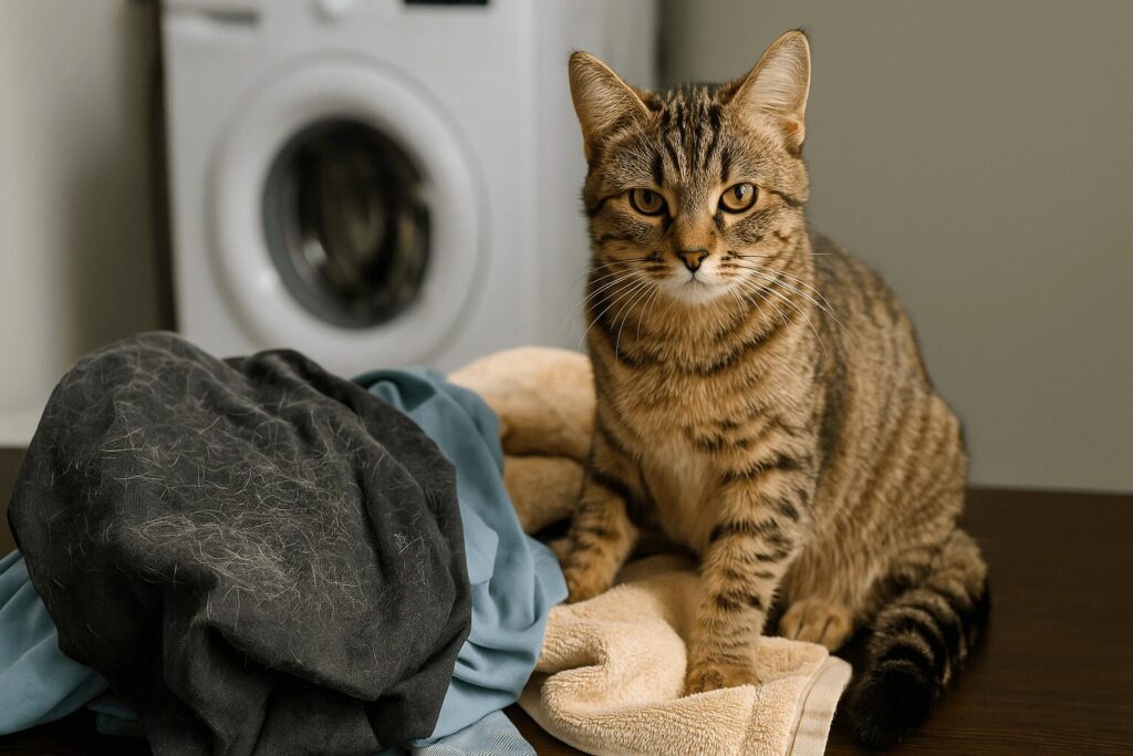 猫と毛のついた衣類