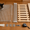 猫の脱走防止DIYに使うワイヤーネットや突っ張り棒などの材料